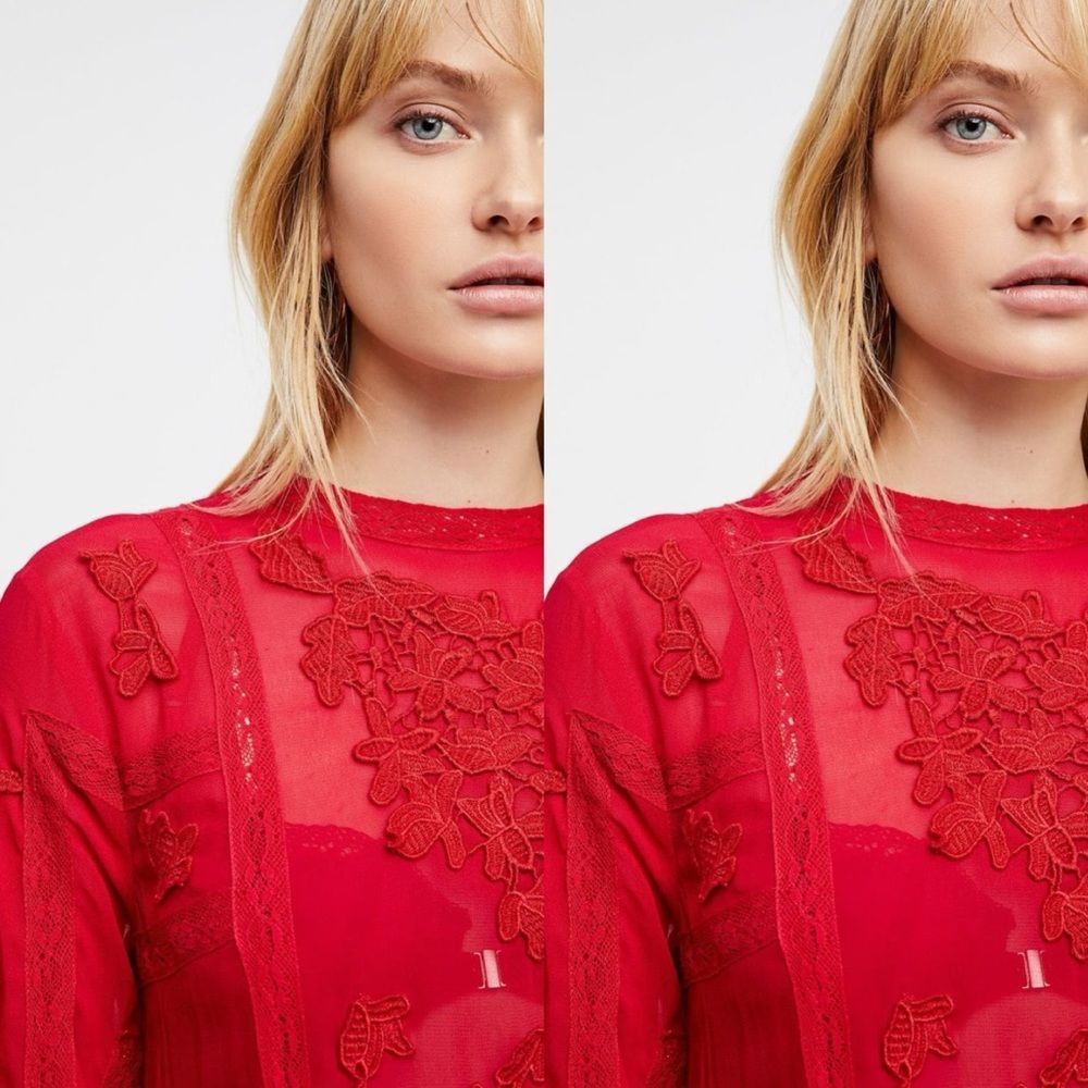 Free People Fondant Mini Raspberry Dress - Picture 2 of 6